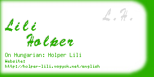 lili holper business card